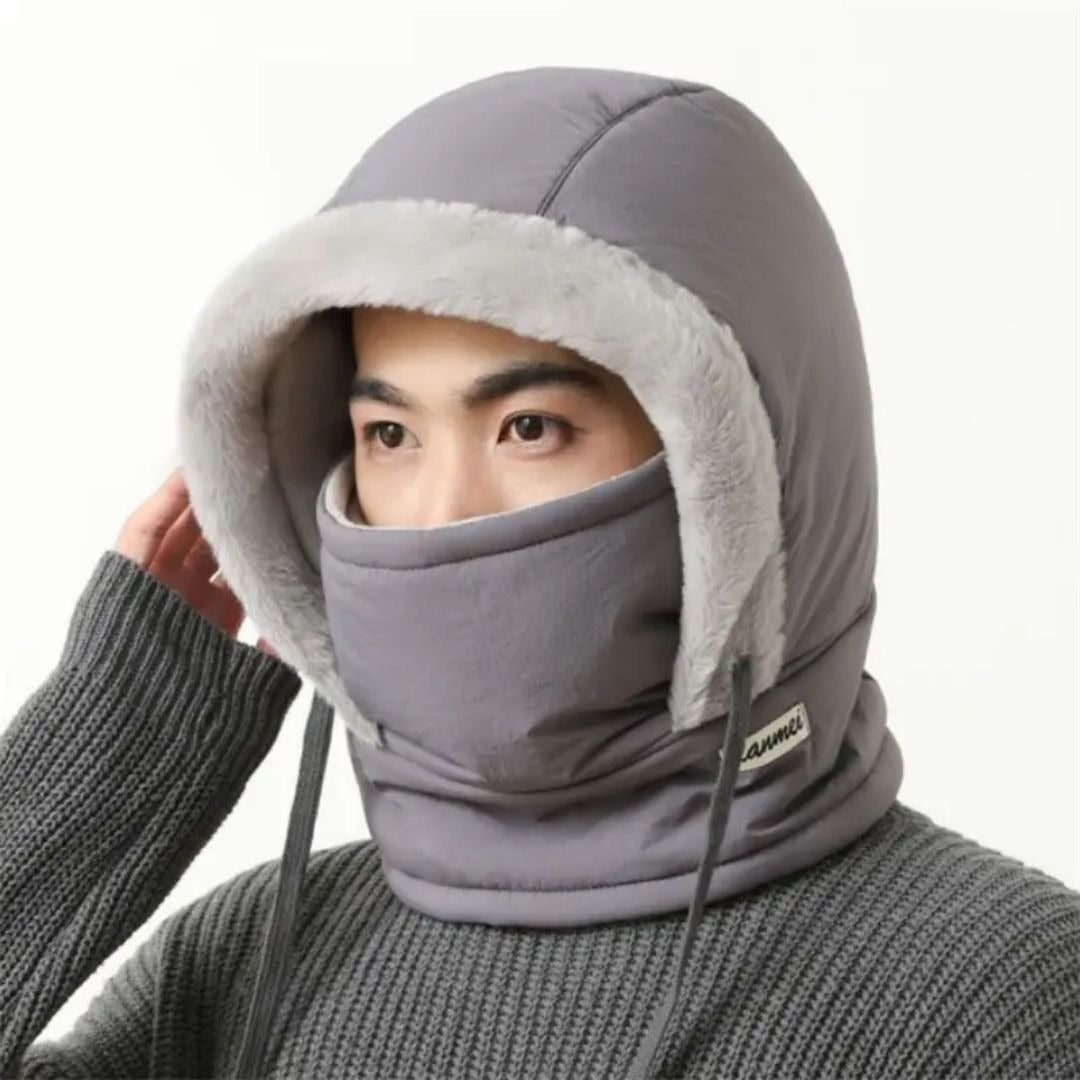 Winter Hoodie Beanie Balaclava – Windproof Thermal Hood with Integrated Face Mask & Fleece Lining for Extreme Cold