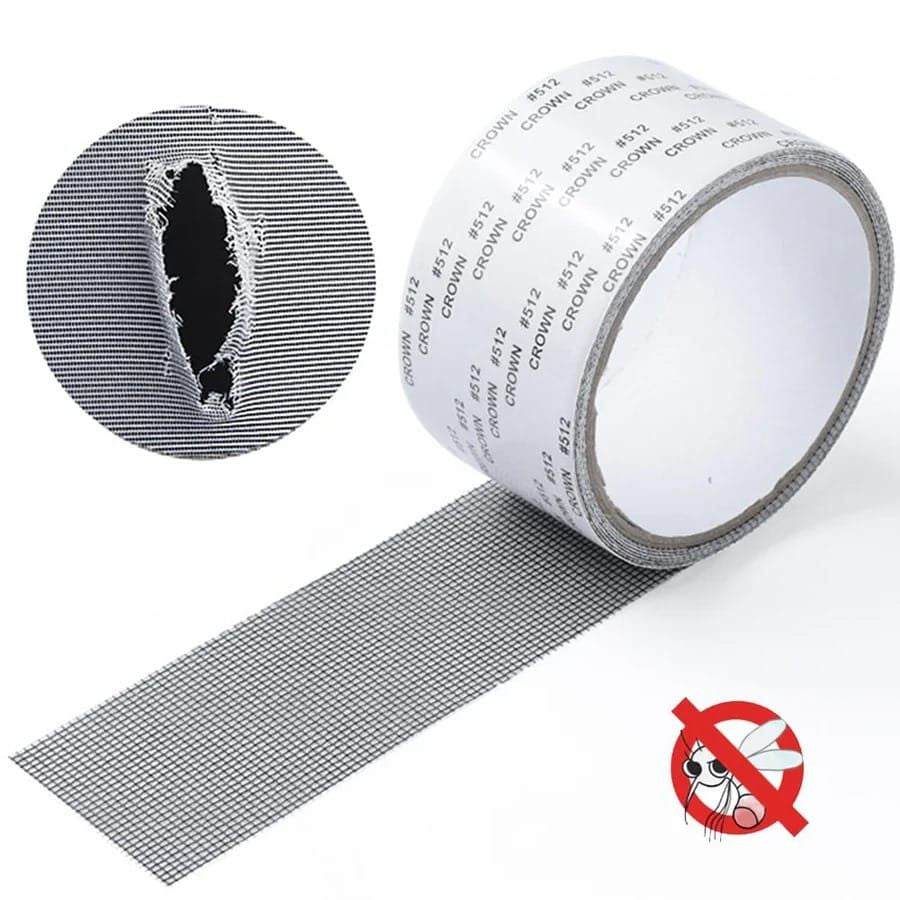 Self-Adhesive Mesh Roll Tape Window Screen Repair Patch – Anti-Mosquito & Insect Protection (2 Meter)